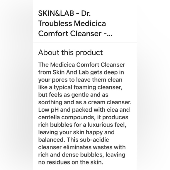 SKIN & LAB DR. TROUBLESS MEDICICA COMFORT CLEANSER NEW IN BOX - Picture 8 of 11